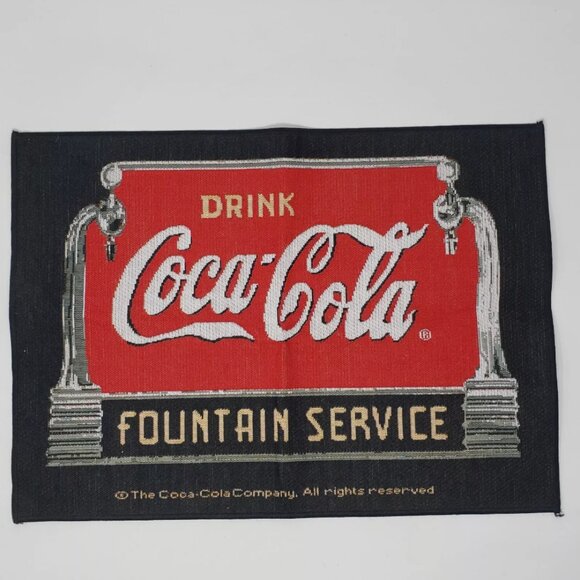 Vintage Drink Coca Cola Fountain Service Nostalgia Placemat BarAccessories - Picture 1 of 7